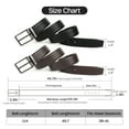thumbnail image 6 of 2 Pack Mens Belts Leather Belt with Alloy Single Prong Buckle 1 1/2" width Casual Work Dress Belt for Men, X25008 X25015, 6 of 7