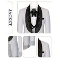 thumbnail image 2 of Beauty-Emily Men’s 3-Piece Luxury Rhinestone Suit, Slim Fit Single-Breasted Blazer, Vest & Pants Set, Formal Attire for Prom, Wedding, Party & Banquet, 2 of 8