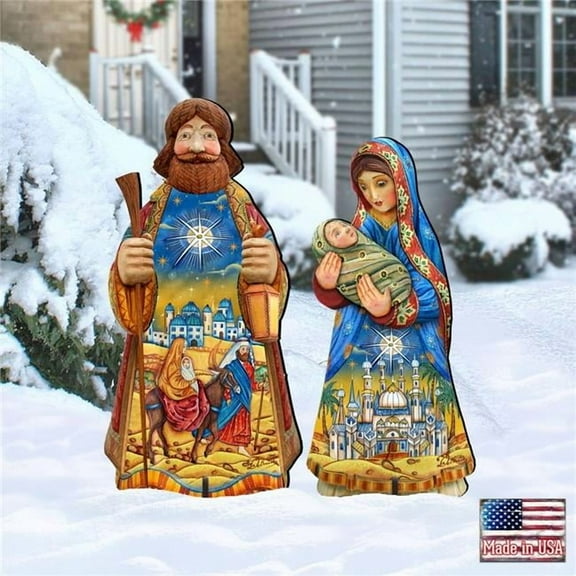 G. Debrekht 8152654F-S2 Night at Bethlehem Outdoor Nativity Set by G. DeBrekht - Nativity Holiday Decor