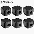 thumbnail image 1 of 1/3/6PCS Magnetic Cable Clips Cable Smooth Adjustable Cord Holder Under Desk Cable Management Wire Keeper Cable Organizer Holder 6PCS Black, 1 of 6