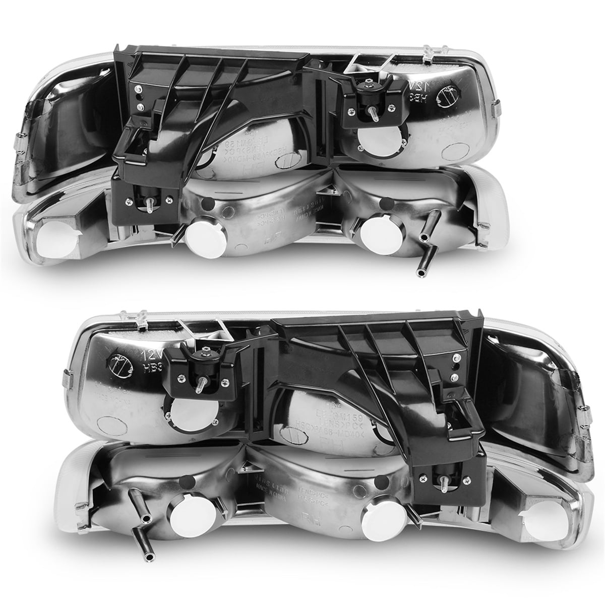 RVNI Headlights Assembly For 1999-2002 Chevy Silverado 00-06 Suburban Tahoe Headlights + Bumper Signal Lamps