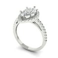 thumbnail image 2 of Halo Engagement Ring for Women - 2.38ct Moissanite in 18K White Gold Promise Ring, 2 of 6
