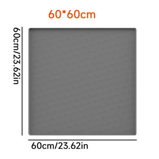 Bgsha Mini Fridge Silicone Mat With Raised Edge Soft Under Refrigerator Mat Floor Protector Washable Multipurpose For Washing Machine