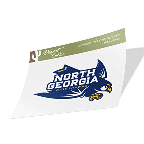 University of North Georgia UNG Nighthawks NCAA Name Logo Vinyl Decal Laptop Water Bottle Car Scrapbook 15 Inch Sticker