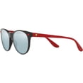thumbnail image 3 of Ray Ban Scuderia Ferrari Light Green Mirrored Silver Phantos Unisex Sunglasses RB2202M F64430 55, 3 of 7