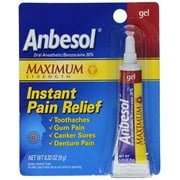 Anbesol Sterile Tube Oral Anesthetic Instant Pain Relief, 0.33 oz, 5-Pack
