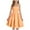 Orange, variant on yillto Girl's Dress Smocked Ruched A Line Dress Layered Tie Shoulder Sleeveless Flowy Cami Dresses