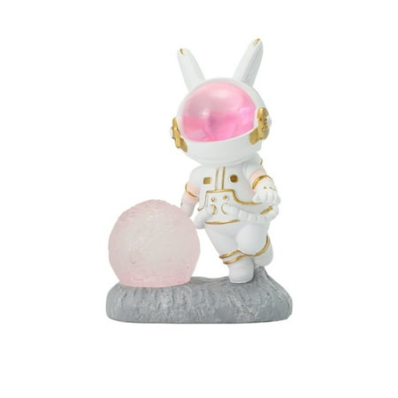 

Uposao Resin Rabbit Night Light Cute Figure Sculpture Night Light Creative Cartoon Astronaut Decorations Home Desktop Car Accessories for Friends Girlfriends Boyfriends Gift Pink