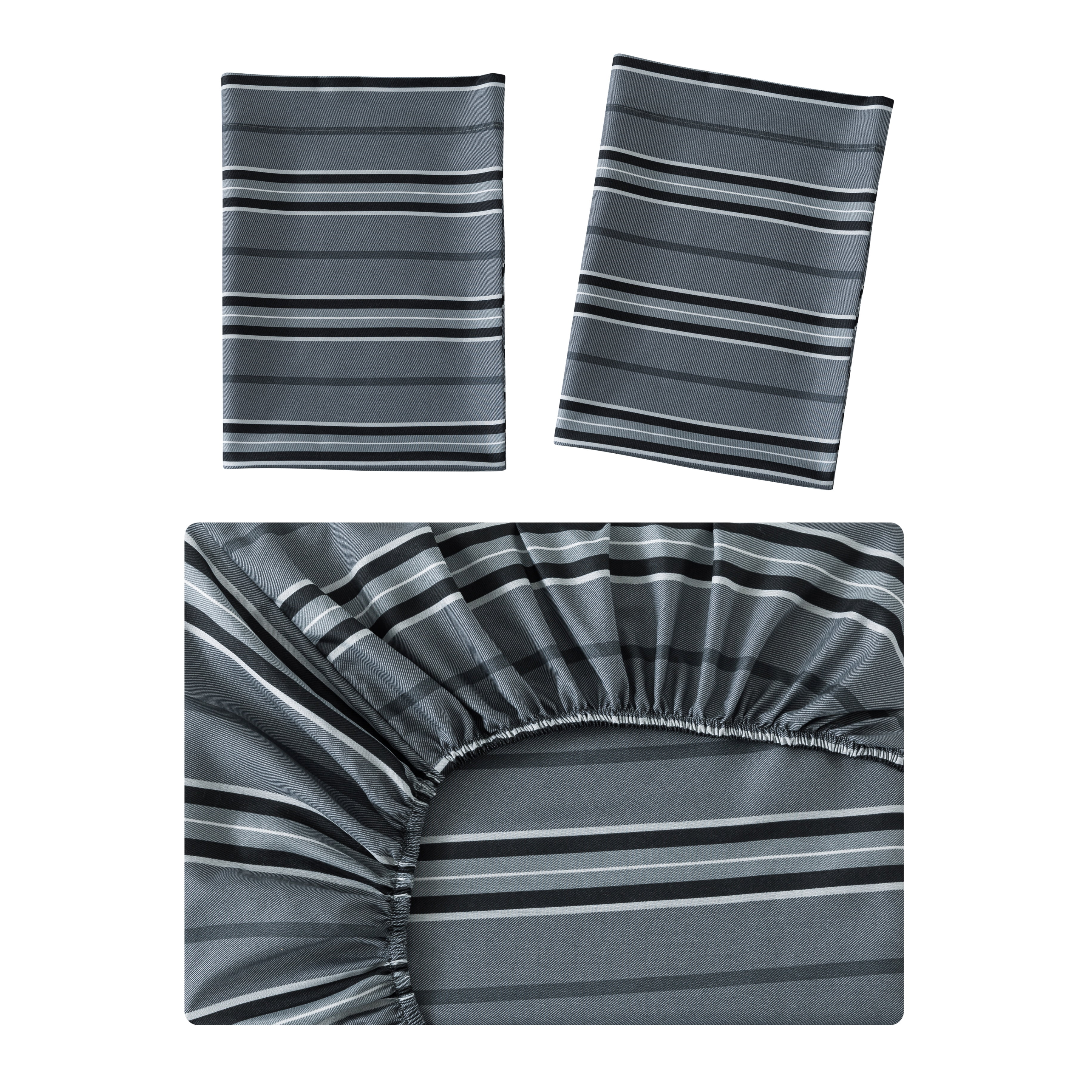 Mainstays Grey 5 Piece Bed in a Bag Comforter Set with Sheets and Plush Throw, Full