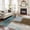 Blue, variant on Teal Blue Area Rug 5x7 FT, Non Slip Bedroom Throw Carpet, Brown White Minimalist Retro Smear Ombre Art Washable Soft Floor Carpet Non-Shedding Rug for Dining Room Bedside Classroom Desk