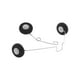 thumbnail image 5 of Tren de aterrizaje con ruedas para Z51 RC avión de espuma mano lanzando planeador Drone DIY Wltoys  Negro, 5 of 7