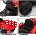 thumbnail image 5 of Hikiddo 12V Battery Powered Kids Ride on Tractor with Trailer & Bluetooth, 5 of 8
