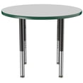 thumbnail image 3 of ECR4Kids 36in Round Everyday T-Mold Adjustable Activity Table Grey/Green/Black - Super Leg, 3 of 8