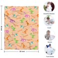 thumbnail image 4 of Orange Dinosaurs Text Pattern Blanket,Comfortable Soft Lamb Wool Throw Blanket,All Season,Warm Lightweight Blankets for Sofa Bed Couch Living Room Chair,30"x40", 4 of 4