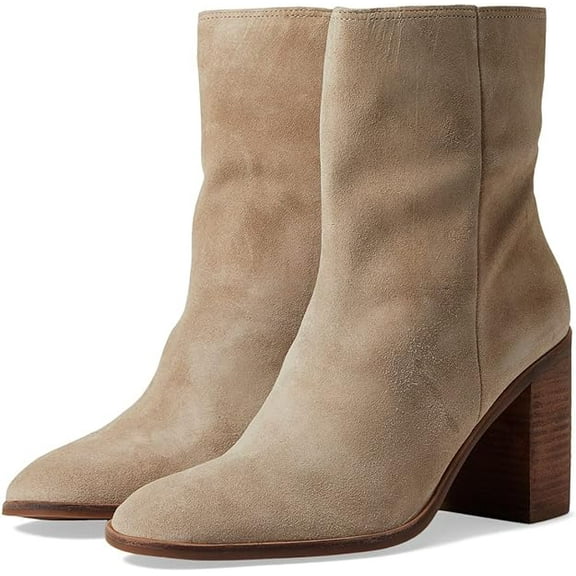 Lucky Brand Women’s Pinlope Block-Heel Booties Women’s Shoes, Gray, 6M