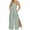Green, variant on Women's Summer Bib Overalls Casual Sleeveless Adjustable Straps Split Wide Leg Pants Jumpsuit Romper with Pockets