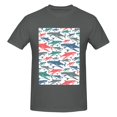 thumbnail image 4 of Bingfone Colorful Shark Men'S Loose Fit Short-Sleeve Pocket T-Shirt, 4 of 7