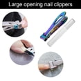 thumbnail image 4 of Dinheiro Cortaúñas extragrande con apertura de mandíbula ancha y lima de uñas, para hombres y personas mayores, 4 of 5