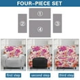 thumbnail image 6 of Xixirimido Retro Colorful Peony Floral Recliner Chair Cover 4-Pieces Lazyboy Cover for Recliner Chair with Storage Pockets Furniture Protector for Living Room Printed Sofa Slipcover, 6 of 8