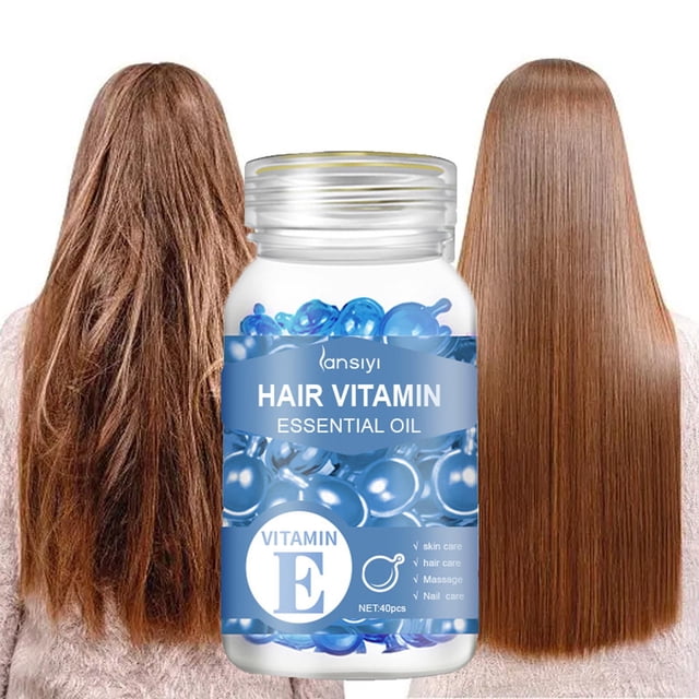 XWSHYW Aceite Esencial Aceite para El Cabello 40 Cápsulas Aceite para El Cabello con para Puntas Abiertas Acondicionador Hidratante para El Cabello con Queratina Reparación para Cabello Seco o Dañado