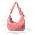 thumbnail image 3 of Bolso Crescent Bag Acolchado Bowknot Correa Mujer Gran Capacidad Hobo, 3 of 9