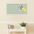 thumbnail image 3 of PinPix 36x18 Custom Cork Bulletin Board Argyle Lime Green Poster Board Has a Fabric Style Canvas Finish, Framed in Argyle Lime Green, by ArtToFrames (PinPix-641), 3 of 6
