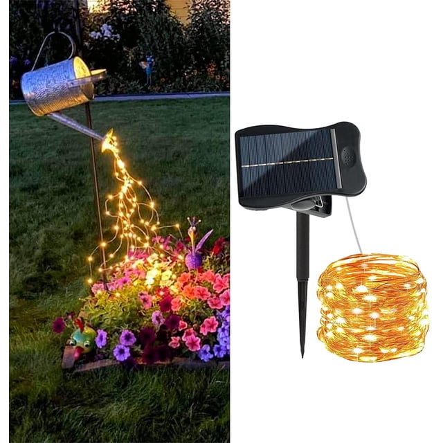 Cadena de luces solares en forma de cascada ZNYCYE 200 LED, 8 modos, IP65
