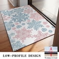 thumbnail image 3 of Blue and Pink Christmas Snowflake Pattern Door Rugs,Washable Non Slip Door Mats Indoor,Decorative Door Mats,Entry Mat Indoor for Entrance,Bedroom,Kitchen,Bathroom,20"x32", 3 of 6
