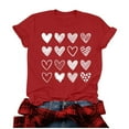 thumbnail image 3 of Tbopshirt Valentine's Day T-Shirts for Women Tees,Plus Size Womens Tops,Women Valentines Day Short Sleeve Heart Printed T-Shirt Novelty Graphic S-XXXL, 3 of 4