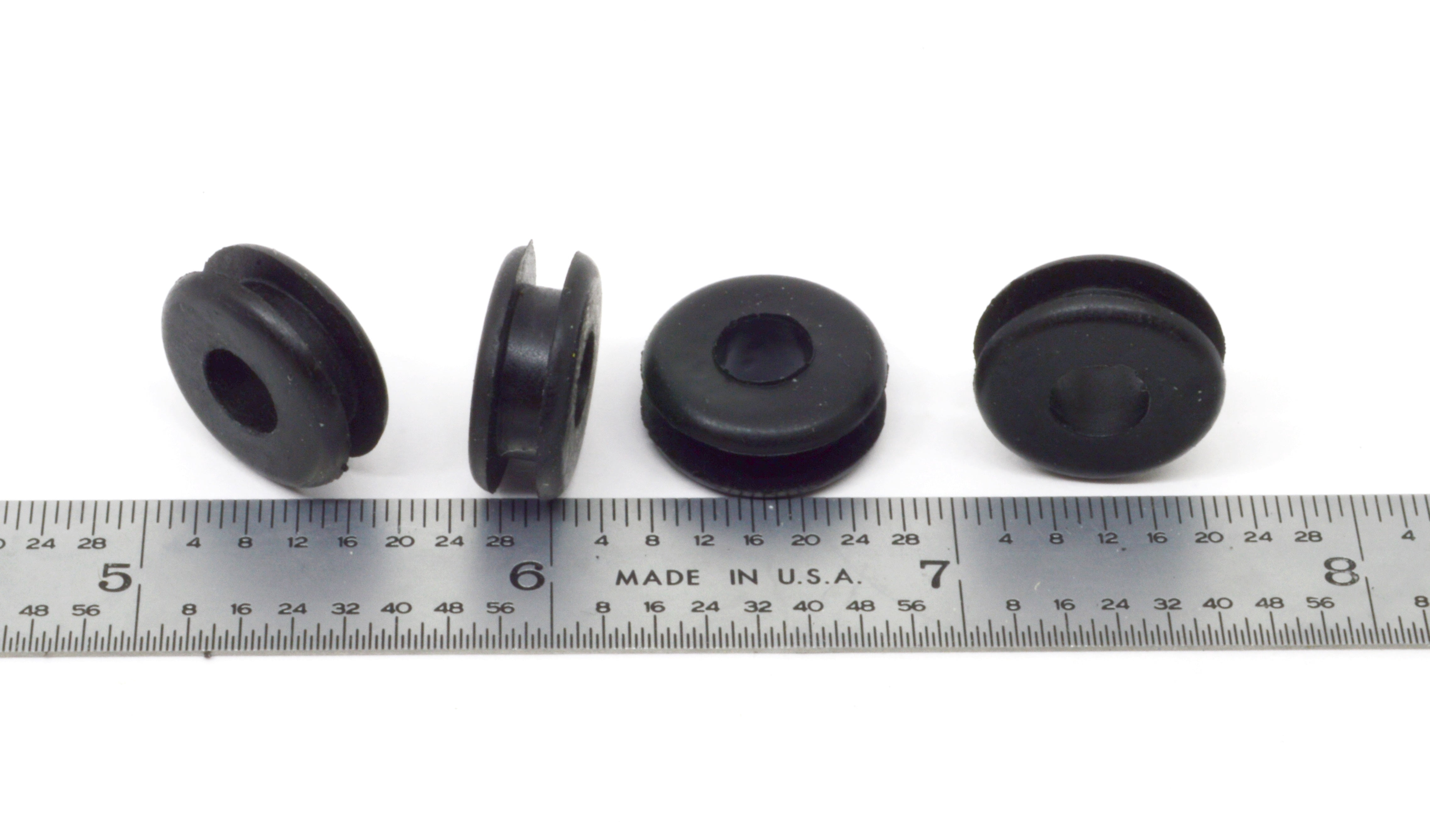 Dangoodbuy - Fits 7/16" Hole - 1/8" Panel Thickness - 1/4" Center Hole - Rubber Grommet (100)