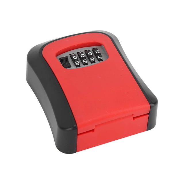Key Lock Box, Wall Mount 4 Digits Combination Lockbox 5 Key Large Capacity Waterproof Key Storage Security Password Lockbox Oudside Portable Small Key Hider For House Key