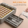 thumbnail image 4 of 36 Egg Incubator for Hatching Eggs with Automatic Egg Turning, Digital Temperature & Humidity Control, Built-in Egg Candler & Water Tank, LED Display, Chicken Incubators for Ducks/Quail/Goose/Pigeon, 4 of 6