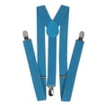 thumbnail image 1 of Men's 1 Inch Wide Solid Adjustable Suspenders - Blue, 1 of 1