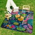 thumbnail image 6 of Cute Witch Frog Outdoor Picnic Blanket, Foldable Waterproof Beach Mat, Portable Beach Blanket for Beach Camping, Hiking, Family Concerts, 6 of 7
