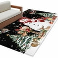 thumbnail image 6 of Black Christmas Area Rug 4x6 Washable Rug Non Slip Red Snowman Xmas Tree Snowflake Winter Large Area Rug Indoor Floor Carpet for Entryway Bedroom Kitchen Living Room Home Office Dining Room Nursery, 6 of 8