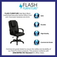 thumbnail image 4 of Flash Furniture Jessica High Back Black LeatherSoft Executive Swivel Office Chair with Oversized Headrest and Arms, 4 of 8