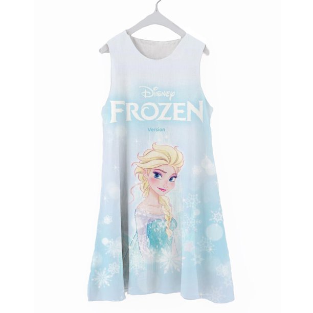 Vestido de princesa Moana, vestido de arena para niños y niñas, vestido de cuello redondo, vestido informal de dibujos animados, vestido corto sin mangas, disfraz de Navidad 140 zhangyuxiang CONDUJO