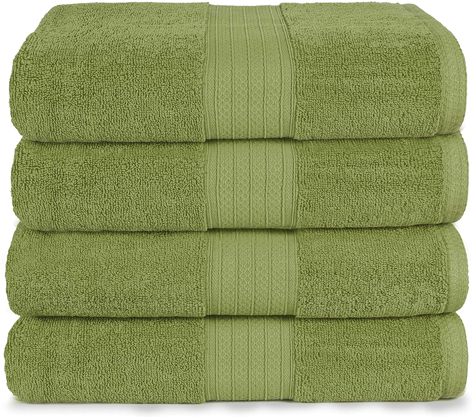 Details about   Textured Bath Towel Set 6 pc White Borders Plush Combed Cotton Towels 3 Colors 