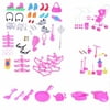 Voberry 98 PCS Doll Accessories Toys Princess Styling Head Doll Playset