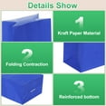thumbnail image 3 of Uxcell Party Favor Paper Bags Kraft Paper Goodie Gift Bags for Wedding Birthday Navy Blue 9.5x3.2x5.1 inch, 3 of 6