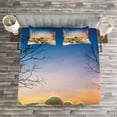 thumbnail image 3 of Ambesonne Mexico Quilted Bedspread Set 3 Pcs, Cactus Balls on Mountain, Queen Size, Multicolor, 3 of 3