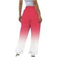 thumbnail image 4 of Efsteb Womens Casual High Waist Drawstring Sweatpants with Elastic Waist Solid Color Loose Fit Pants Red L, 4 of 4