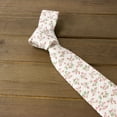 thumbnail image 2 of Spring Notion Men's Salt Shrinking Seersucker Cotton Floral Print Necktie, 2 of 4