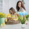 thumbnail image 2 of MesaSe Three-headed tulips simulation flower bonsai creative ornament simulation plant, 2 of 4