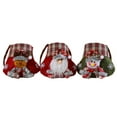 thumbnail image 5 of Oiur Non-woven Cartoon Santa Claus Snowman Elk Christmas Candy Bag Plaid Pattern Eve Handheld Gift Bag Christmas Tote Candy Bag, 5 of 8