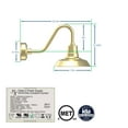 thumbnail image 2 of Cocoweb 12" Vintage LED Barn Light in Brass with Vintage Arm, 2 of 6