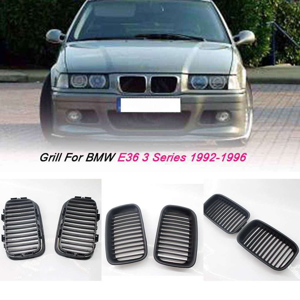 /// M-color BMW 3 Series E36 92-96 Glossy Black Front Hood Kidney Sport Grills 