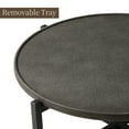 thumbnail image 6 of COSIEST Outdoor Patio 31.5" W x 12" H Dark Grey Round Metal Coffee Table Stand, 6 of 6