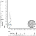 thumbnail image 2 of Gem Stone King Keren Hanan Inspired by Music 925 Silver Treble Clef Pendant 3mm Set with Round Fancy Blue Zirconia, 2 of 4