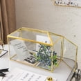 thumbnail image 2 of Tarjetero Giadun Glass Wedding con candado, 32 cm, transparente y latón dorado, 2 of 6
